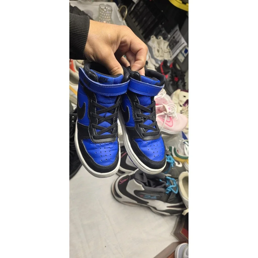 Nike Boys Court Borough Mid 2 Blue Basketball Sneaker Sz 13C - Picture 5 of 8
